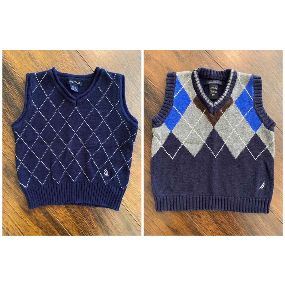 Nautica. Set of 2. Toddler Boys Sweater Vests.